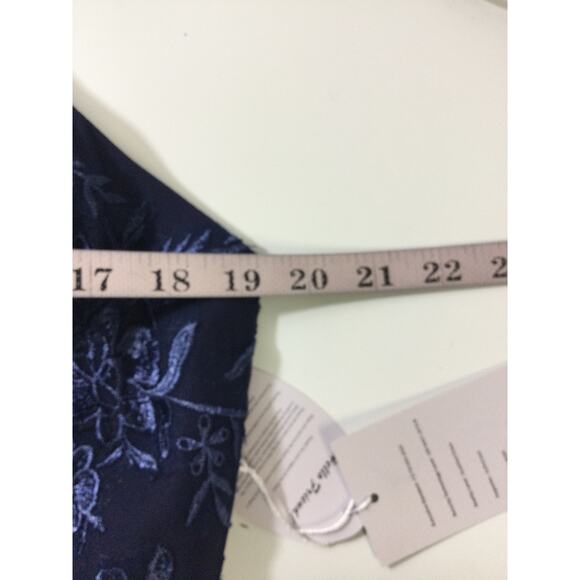 FORMAL 16 2X plus navy blue lace halter neck mother of bride midi dress NEW B46 - Picture 4 of 7